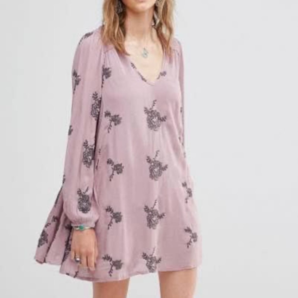 Free People Emma Dress Elderberry Purple XS New